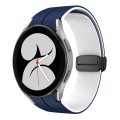 For Samsung Galaxy Watch 4 40mm Two Color Magnetic Folding Buckle Silicone Watch Band(Midnight Blue+