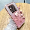 For Honor Magic6 Gradient Glitter Immortal Flower Ring All-inclusive Phone Case(Pink)