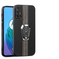 For Motorola Moto G30/G20/G10 Magnetic Litchi Leather Back Phone Case with Holder(Black)