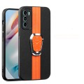 For Motorola Moto G60 Magnetic Litchi Leather Back Phone Case with Holder(Orange)