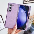 For Samsung Galaxy Z Fold5 5G Diamond Pattern Plating Shockproof Phone Case with Pen(Purple)