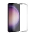 For Samsung Galaxy S24 5G 5pcs ENKAY 0.18mm High Aluminum-silicon Tempered Glass Film, Support Ultra