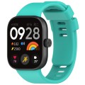 For Redmi Watch 4 Solid Color Silicone Sports Watch Band(Teal)