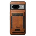 For Google Pixel 6a Suteni H17 Oil Eax Leather Detachable Wallet Phone Case(Brown)