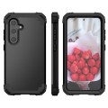 For Samsung Galaxy S24 5G 3 in 1 Silicone Hybrid PC Shockproof Phone Case(Black)