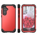 For Samsung Galaxy S24 5G 3 in 1 Silicone Hybrid PC Shockproof Phone Case(Red)