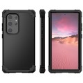 For Samsung Galaxy S24 Ultra 5G 3 in 1 Silicone Hybrid PC Shockproof Phone Case(Black)