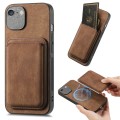 For iPhone 6 / 6s Retro Leather Card Bag Magnetic Phone Case(Brown)