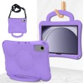 For Samsung Galaxy Tab A9+ 10.95 2023 Handle Football Shaped EVA Shockproof Tablet Case(Light Purple