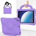 For iPad Air 3 10.5 2019 / Pro 10.5 Handle Football Shaped EVA Shockproof Tablet Case(Light Purple)