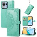 For ZTE Blade V50 Vita Mandala Flower Embossed Leather Phone Case(Green)