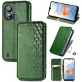 For ZTE Blade L220 Cubic Grid Pressed Magnetic Leather Phone Case(Green)