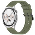 For Huawei Watch GT4 46mm 22mm Textured Silicone Solid Color Watch Band(Green)