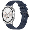 For Huawei Watch GT4 46mm 22mm Textured Silicone Solid Color Watch Band(Midnight Blue)