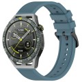 For Huawei Watch GT3 SE 22mm Textured Silicone Solid Color Watch Band(Rock Cyan)
