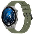 For Huawei Watch GT3 Pro 46mm 22mm Textured Silicone Solid Color Watch Band(Green)