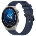 For Huawei Watch GT3 Pro 46mm 22mm Textured Silicone Solid Color Watch Band(Midnight Blue)