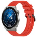 For Huawei Watch GT3 Pro 46mm 22mm Textured Silicone Solid Color Watch Band(Red)
