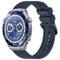 For Huawei Watch Ultimate 22mm Textured Silicone Solid Color Watch Band(Midnight Blue)