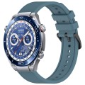 For Huawei Watch Ultimate 22mm Textured Silicone Solid Color Watch Band(Rock Cyan)