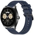 For Huawei Watch Buds 22mm Textured Silicone Solid Color Watch Band(Midnight Blue)