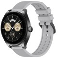 For Huawei Watch Buds 22mm Textured Silicone Solid Color Watch Band(Grey)