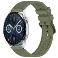 For Huawei Watch GT3 46mm 22mm Textured Silicone Solid Color Watch Band(Green)