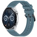 For Huawei Watch GT3 46mm 22mm Textured Silicone Solid Color Watch Band(Rock Cyan)