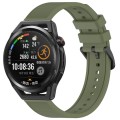 For Huawei Watch GT Runner 22mm Textured Silicone Solid Color Watch Band(Green)