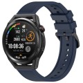 For Huawei Watch GT Runner 22mm Textured Silicone Solid Color Watch Band(Midnight Blue)