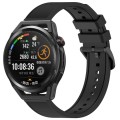 For Huawei Watch GT Runner 22mm Textured Silicone Solid Color Watch Band(Black)