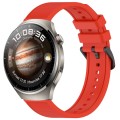 For Huawei Watch 4 22mm Textured Silicone Solid Color Watch Band(Red)