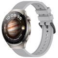 For Huawei Watch 4 22mm Textured Silicone Solid Color Watch Band(Grey)