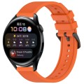 For Huawei Watch 3 22mm Textured Silicone Solid Color Watch Band(Orange)