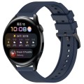 For Huawei Watch 3 22mm Textured Silicone Solid Color Watch Band(Midnight Blue)