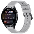 For Huawei Watch 3 22mm Textured Silicone Solid Color Watch Band(Grey)