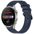 For Huawei Watch 3 Pro 22mm Textured Silicone Solid Color Watch Band(Midnight Blue)