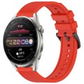 For Huawei Watch 3 Pro 22mm Textured Silicone Solid Color Watch Band(Red)