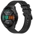 For Huawei Watch GT 2E 22mm Textured Silicone Solid Color Watch Band(Black)