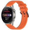 For Huawei Watch 3 Pro New 22mm Textured Silicone Solid Color Watch Band(Orange)