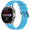 For Huawei Watch 3 Pro New 22mm Textured Silicone Solid Color Watch Band(Sky Blue)