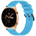 For Honor Watch GS 3 22mm Textured Silicone Solid Color Watch Band(Sky Blue)