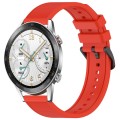 For Honor Watch GS 3i 22mm Textured Silicone Solid Color Watch Band(Red)