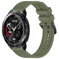 For Honor Watch GS Pro 22mm Textured Silicone Solid Color Watch Band(Green)