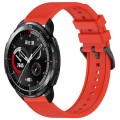 For Honor Watch GS Pro 22mm Textured Silicone Solid Color Watch Band(Red)