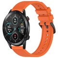 For Honor Magic Watch 2 46mm 22mm Textured Silicone Solid Color Watch Band(Orange)