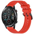 For Honor Magic Watch 2 46mm 22mm Textured Silicone Solid Color Watch Band(Red)