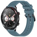 For Honor Watch Dream 22mm Textured Silicone Solid Color Watch Band(Rock Cyan)