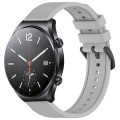 For Xiaomi MI Watch S1 22mm Textured Silicone Solid Color Watch Band(Grey)