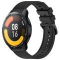 For Xiaomi Watch S1 Active 22mm Textured Silicone Solid Color Watch Band(Black)